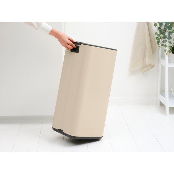 Bež jeklen koš za smeti s pedalom 30 l Bo – Brabantia-image-3