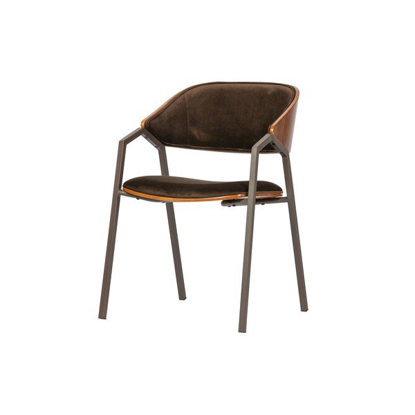 Komplet 2 rjavih jedilnih stolov BePureHome Clan Velvet-image-2
