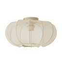 Kremno bela stropna svetilka s tekstilnim senčilom ø 40 cm Plumalia – Light & Living