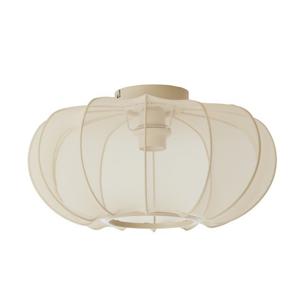 Kremno bela stropna svetilka s tekstilnim senčilom ø 40 cm Plumalia – Light & Living