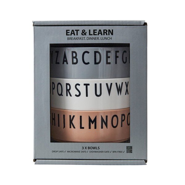 Komplet 3 skodelic Design Letters Breakfast. Dinner. Lunch.-image-2