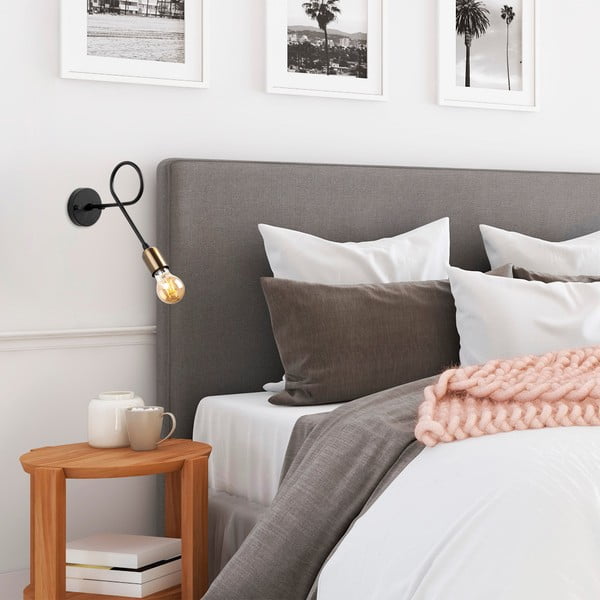 Črna stenska svetilka Viraj – Opviq lights-image-1