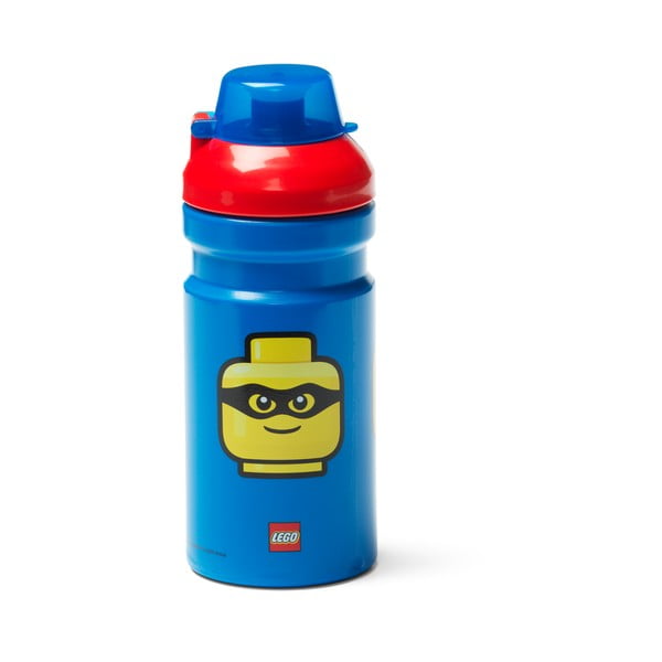 Modra steklenička za vodo z rdečim pokrovom LEGO® Iconic, 390 ml