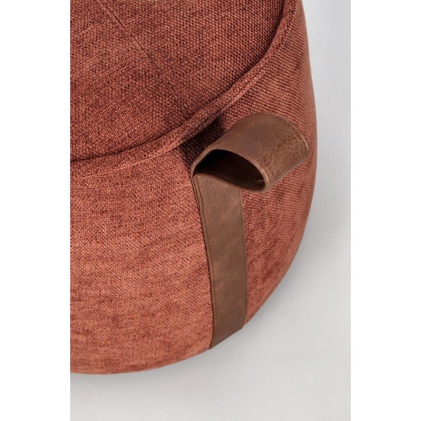 Tabure iz šenilje v barvi terakote Anila – Bizzotto-image-1