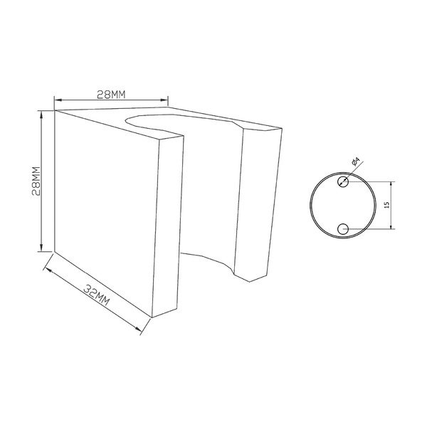 Mat črno medeninasto držalo za glavo za prhanje – Sapho-image-1