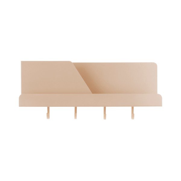 Peščeno rjav kovinski stenski organizator s kavlji Leitmotiv Perky, dolžina 46 cm-image-2