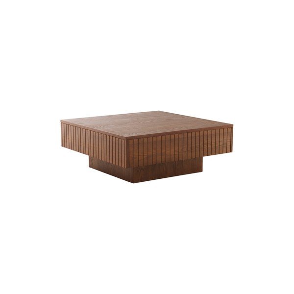 Temno rjava klubska mizica iz MDF plošč 90x90 cm Furuvik – Jotex-image-2