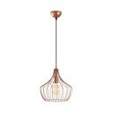 Bakrena viseča svetilka s kovinskim senčilom ø 27 cm Mezopotamya – Opviq lights