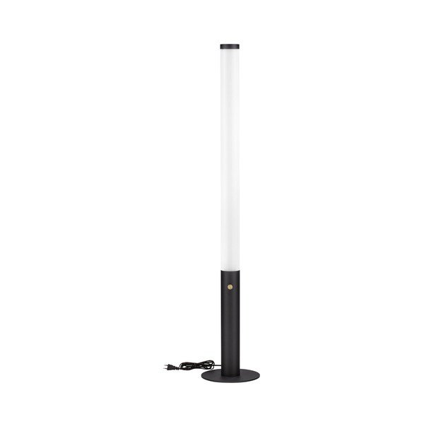 Mat črna jeklena LED zatemnitvena stoječa svetilka s senčilom iz akrilnega stekla (višina 141 cm) Glaze – Nova Luce