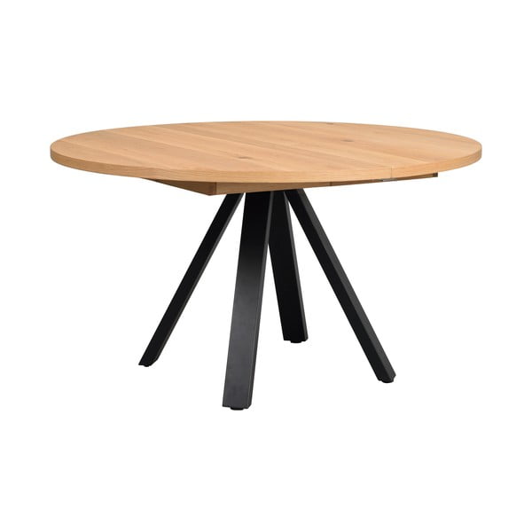 Okrogla raztegljiva jedilna miza v hrastovem dekorju ø 135 cm Maddock – Rowico