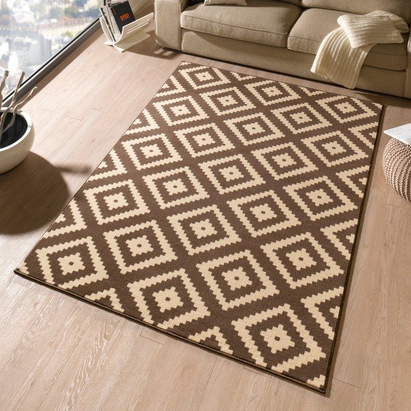 Rjava preproga 200x290 cm Diamond – Hanse Home-image-1