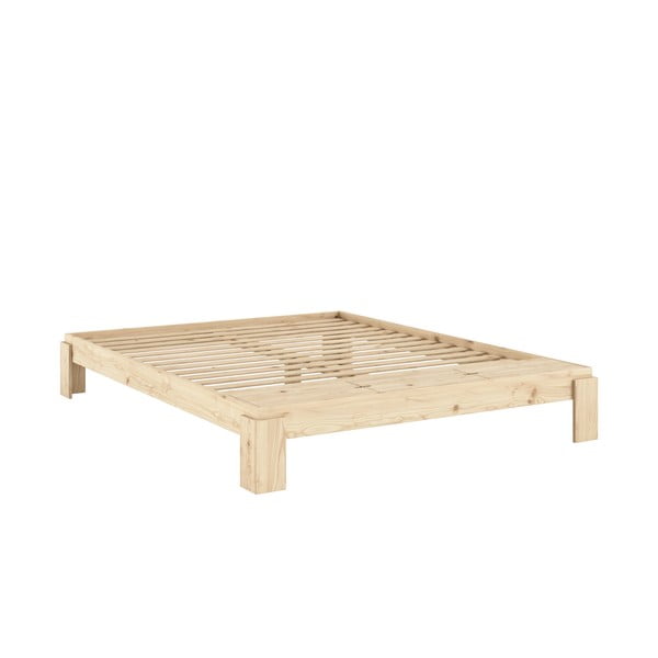 Zakonska postelja iz masivnega bora z letvenim dnom 180x200 cm v naravni barvi Layers – Karup Design