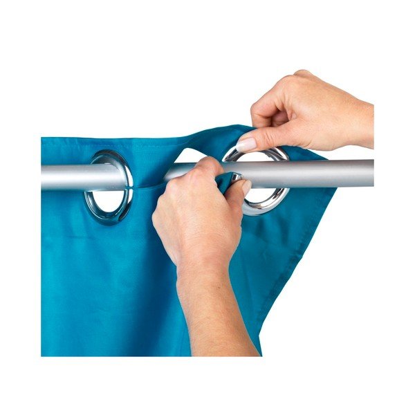 Bencinsko modra zavesa za prhanje Wenko Comfort Flex, 180 x 200 cm-image-1