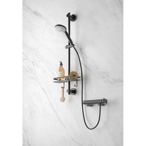 Črna kopalniška polica Metaltex Origin-image-4