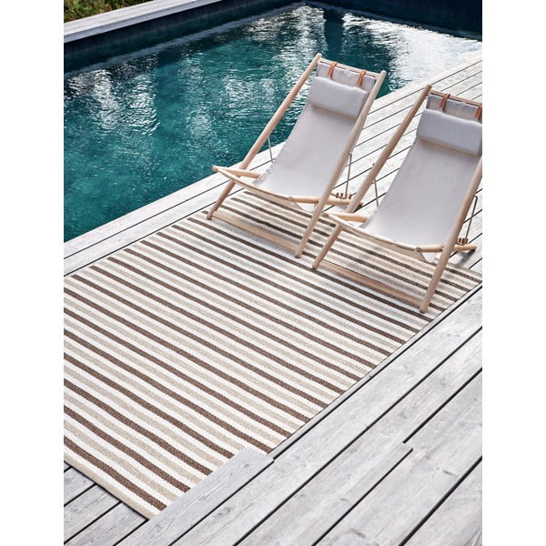 Bež zunanji in notranji tekač 70x240 cm Teo Brown – Pappelina-image-3