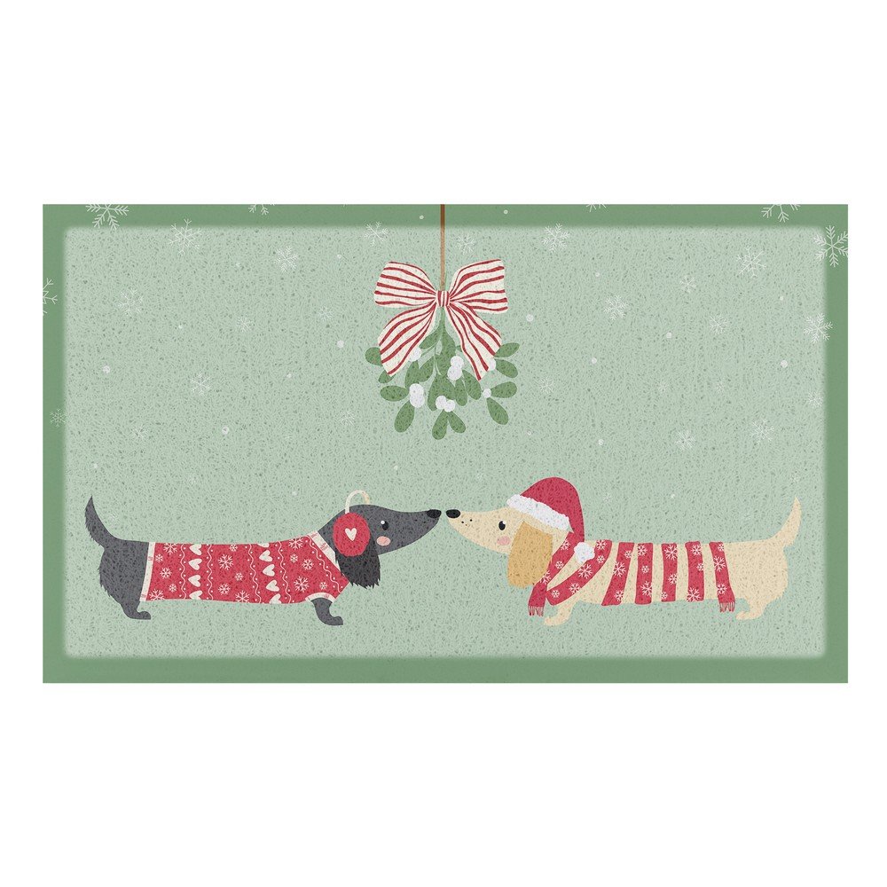 Predpražnik z božičnim motivom iz reciklirane plastike 40x70 cm Christmas Sausage Dogs