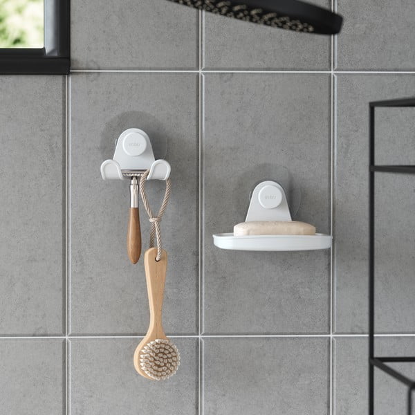 Bel podstavek za milo iz reciklirane plastike z namestitvijo brez vrtanja Flex – Umbra-image-3