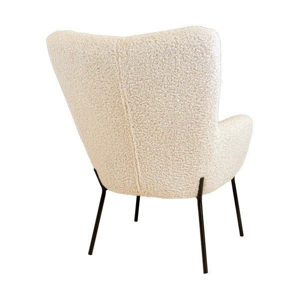 Kremno bel fotelj iz umetnega krzna Glasgow – Bonami Essentials-image-4