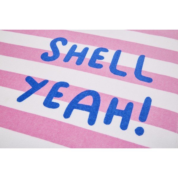 Roza brisača za plažo 160x76 cm Shell Yeah - Catherine Lansfield-image-1