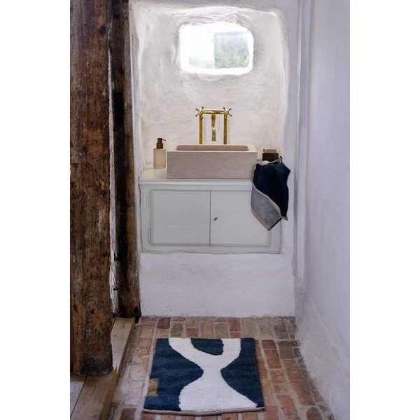 Temno siva/bež pralna bombažna preproga 50x80 cm Figura – Mette Ditmer Denmark-image-1