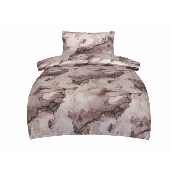 Rjava enojna posteljnina iz bombažnega satena 140x200 cm Deluxe Minerals – My House