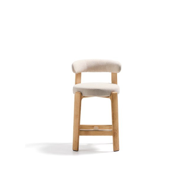 Barski stol iz masivnega jesena v bež in svetli naravni barvi (višina sedeža 65 cm) Granite – Kave Home-image-2