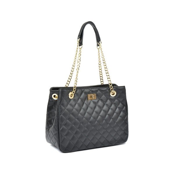 Črna usnjena torbica Isabella Rhea Perta Nero-image-3