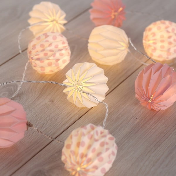 Prozorna svetlobna ogrlica LED DecoKing Pink, 10 lučk, dolžina 1,65 m-image-1