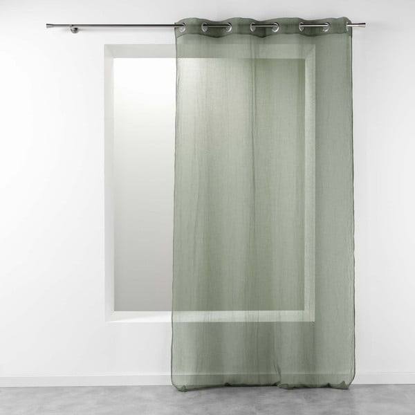 Kaki zelena prosojna zavesa 140x280 cm Telma – douceur d'intérieur