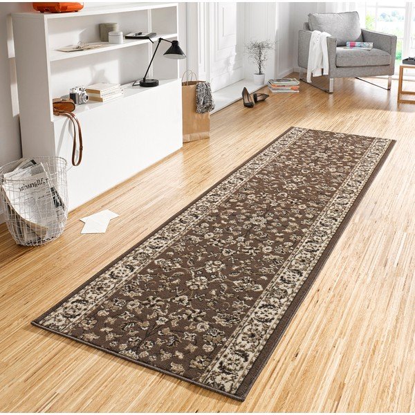 Preproga Basic Vintage, 80x250 cm, rjava-image-1