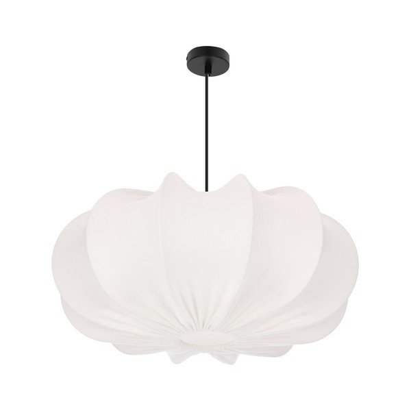 Bela viseča svetilka s tekstilnim senčilom ø 52 cm Cafee – Candellux Lighting-image-2