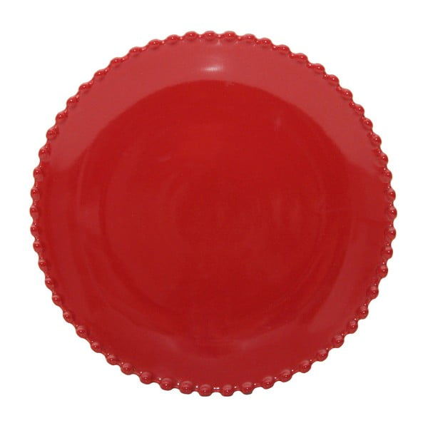 Rubinasto rdeč lončeni krožnik Costa Nova Pearl, ⌀ 22 cm