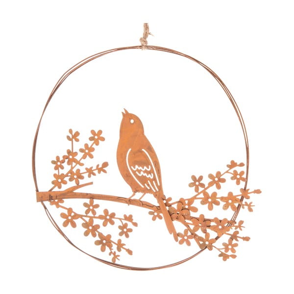 Oranžna kovinska viseča dekoracija Dakls Singing Bird