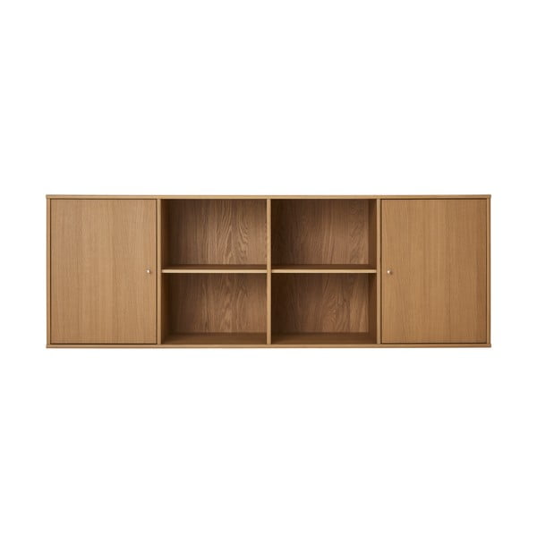 Nizka stenska komoda v hrastovem dekorju v naravni barvi 176x61 cm Mistral – Hammel Furniture