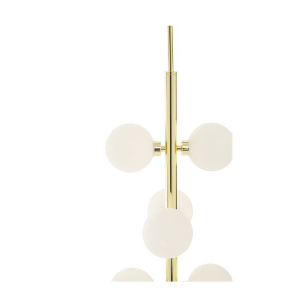 Bela/v zlati barvi kovinska viseča svetilka s steklenim senčilom ø 27 cm Trieste – Premier Housewares-image-4