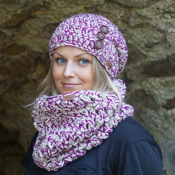 Ročno kvačkan okrogel šal DOKE Nature-image-1