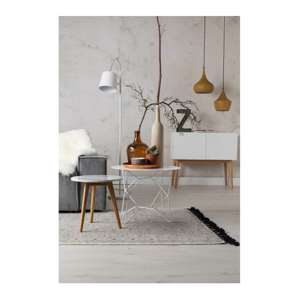 Stranska mizica s kamnitim videzom Zuiver, ⌀ 40 cm-image-1