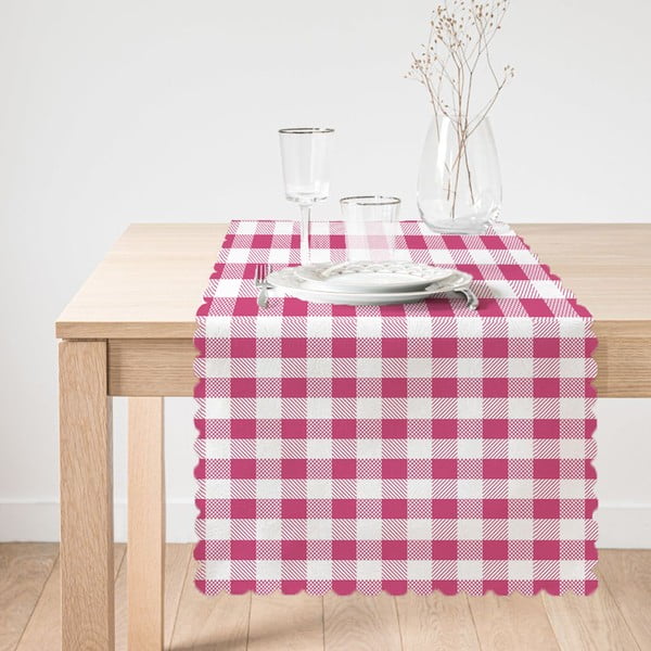 Namizni tekač Minimalist Cushion Covers Pink Flannel, 45 x 140 cm
