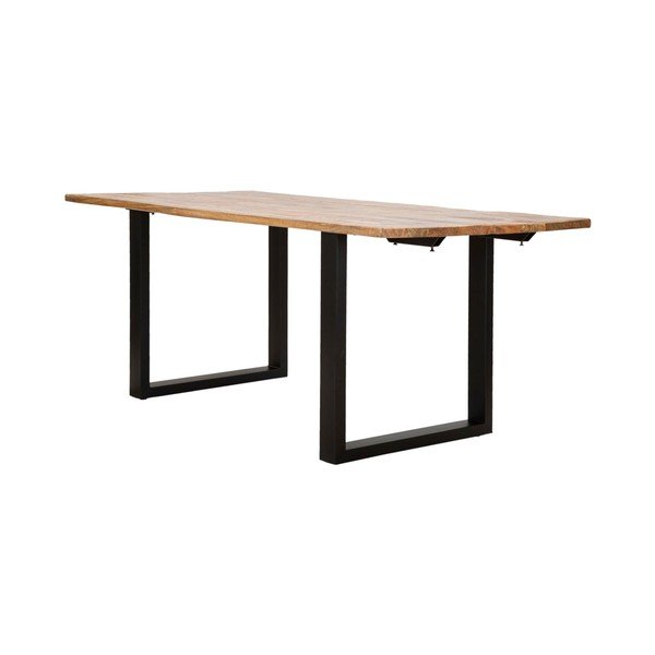 Raztegljiva jedilna miza z dodatno ploščo z mizno ploščo iz mangovega lesa 90x180 cm Edge – Mauro Ferretti-image-3