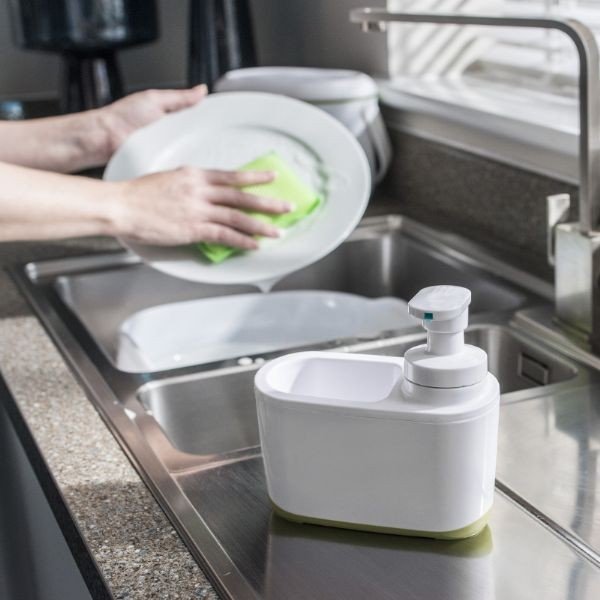 Belo- zelena posoda za milo Addis-image-3