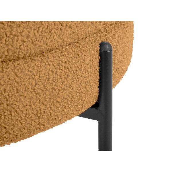 Svetlo rjav fotelj iz tkanine bouclé Noble – Leitmotiv-image-1