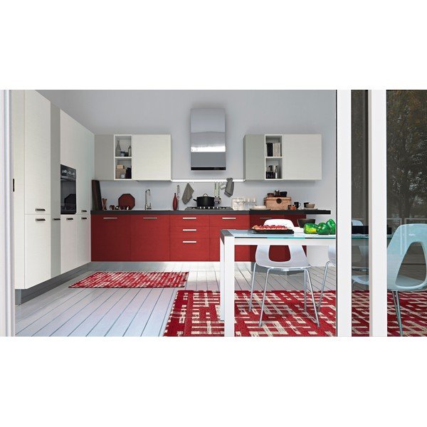 Bordo rdeč pralen tekač 55x115 cm Dama Rubino – Floorita-image-1