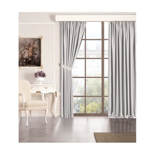 Siva polzatemnitvena zavesa 260x100 cm - Mila Home-image-2