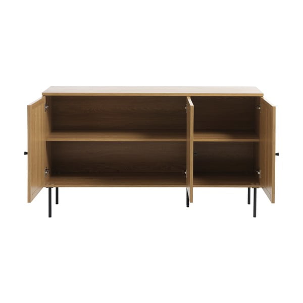 Nizka komoda v hrastovem dekorju 140x80 cm Pensacola – Unique Furniture-image-2