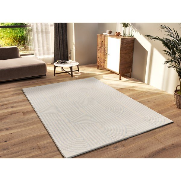 Svetlosivo-slonokoščena preproga 160x230 cm Baresa – Universal-image-1