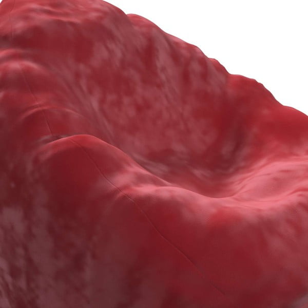 Rdeča vreča za sedenje Posh Velvet - Yellow Tipi-image-1