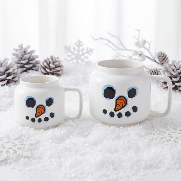 Bela keramična otroška skodelica za latte 255 ml Snowman – LEGO®-image-3