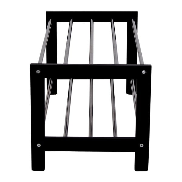 Črno stojalo za čevlje iz topola Padova - House Nordic-image-4