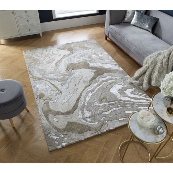 Bež preproga 120x170 cm Marbled – Flair Rugs-image-1