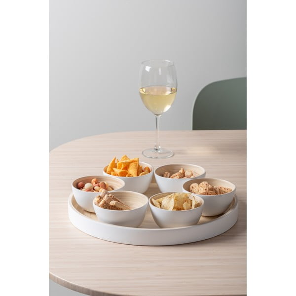 Bel bambusov komplet za serviranje ø 32 cm Puro – PT LIVING-image-1